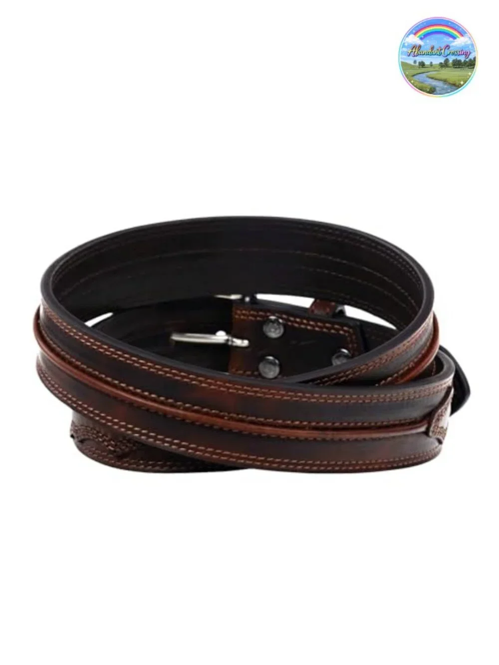 Distressed Leather Western Belt Men's Accessories